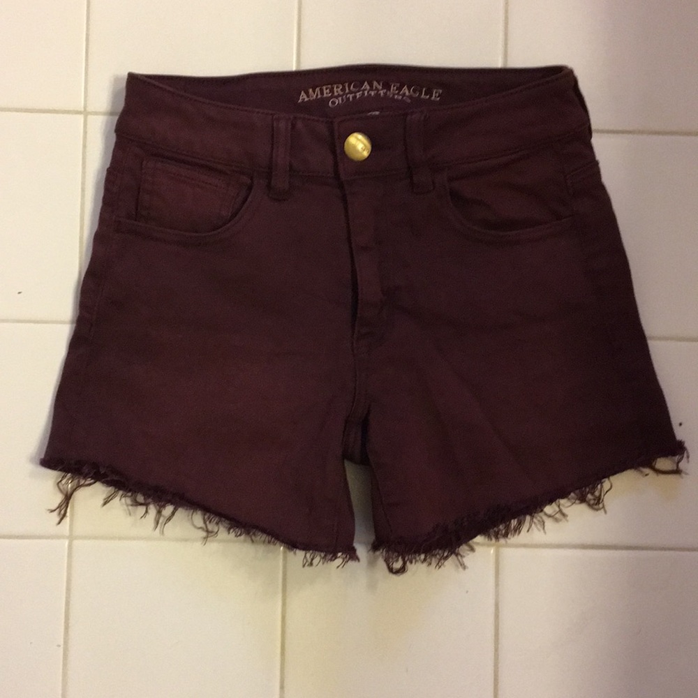 Burgundy shorts